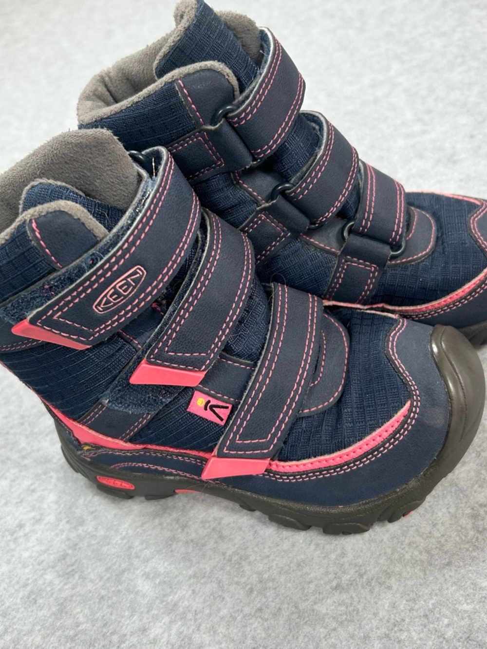 TITLE:
KEEN Kids Waterproof Winter Boots Navy Pink Strap Snow Boots Toddler S 9